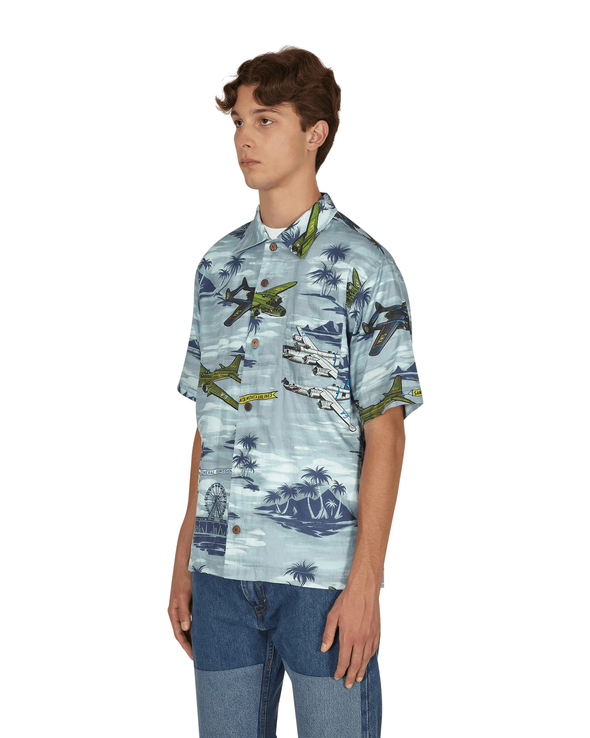 Santa Monica Airlines Bomber Plane Shirt Multicolor - Image 3