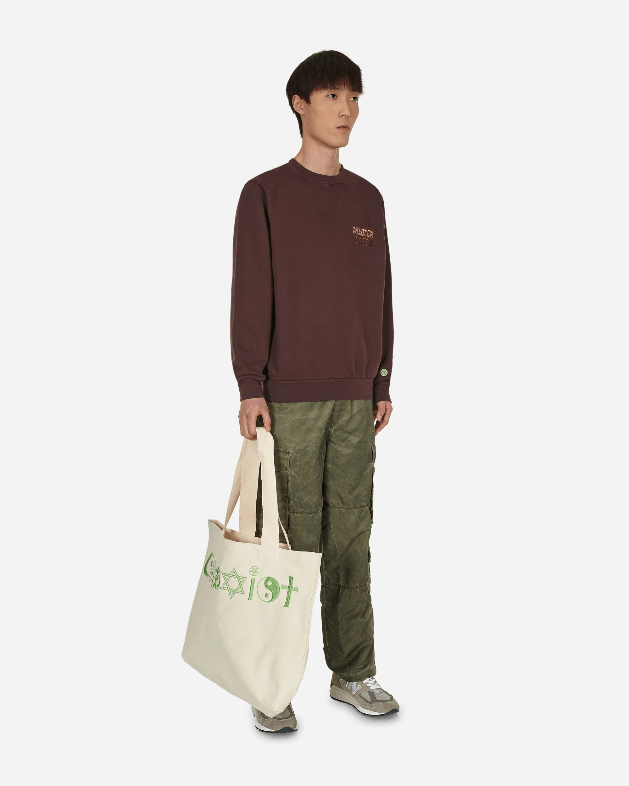 Karma Logo Crewneck Sweatshirt Brown - Image 4