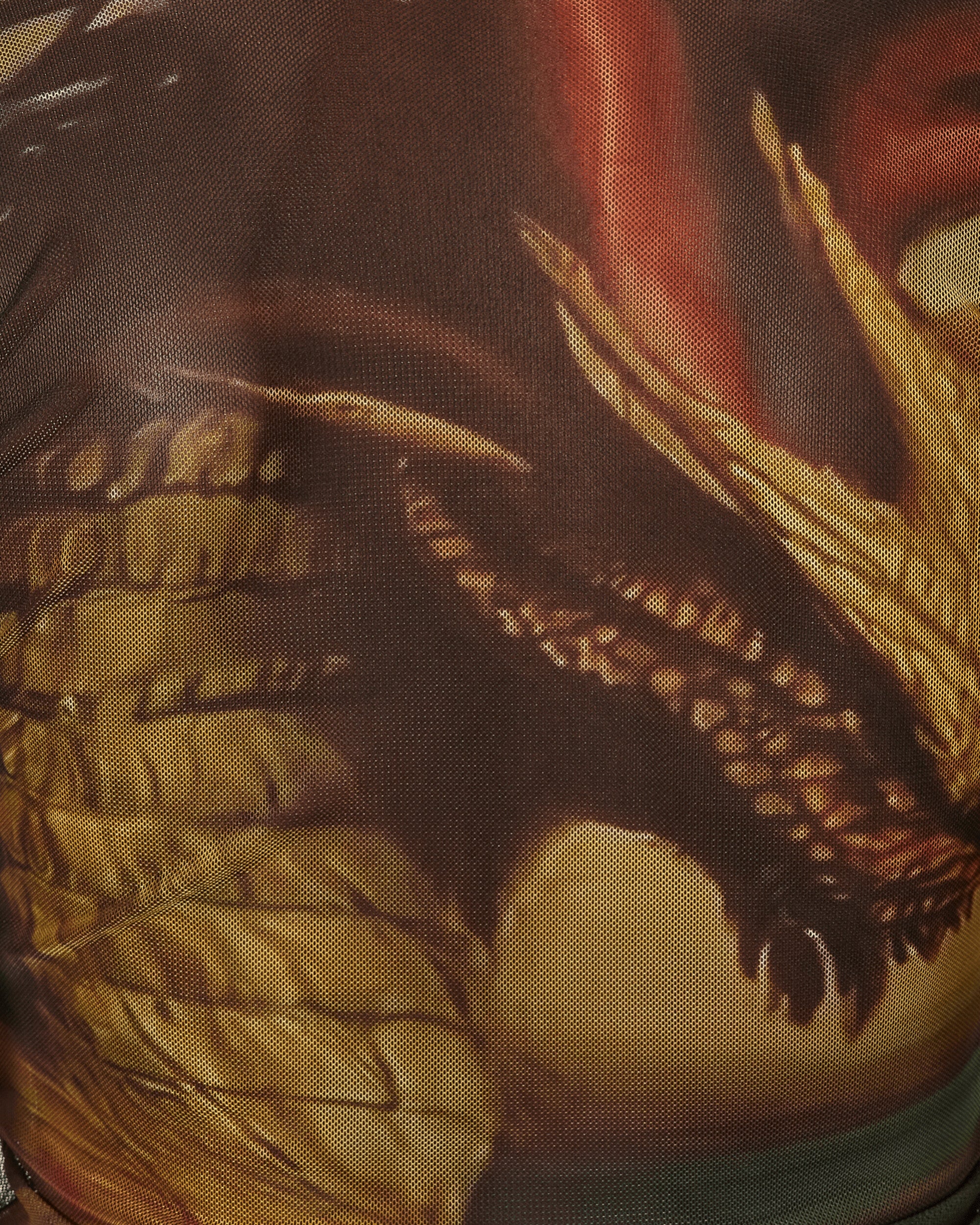 Slam Jam Mesh T-Shirt Mustard - Image 6