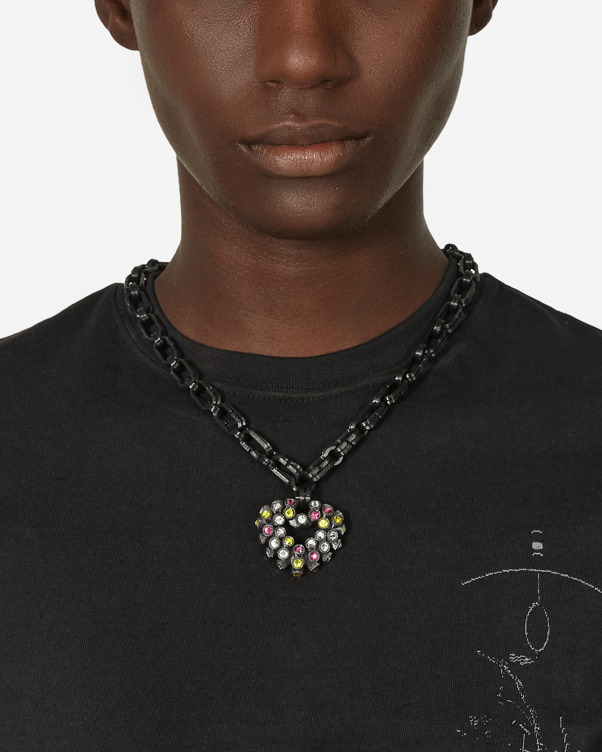 Crush Pendant Necklace Black - Image 3