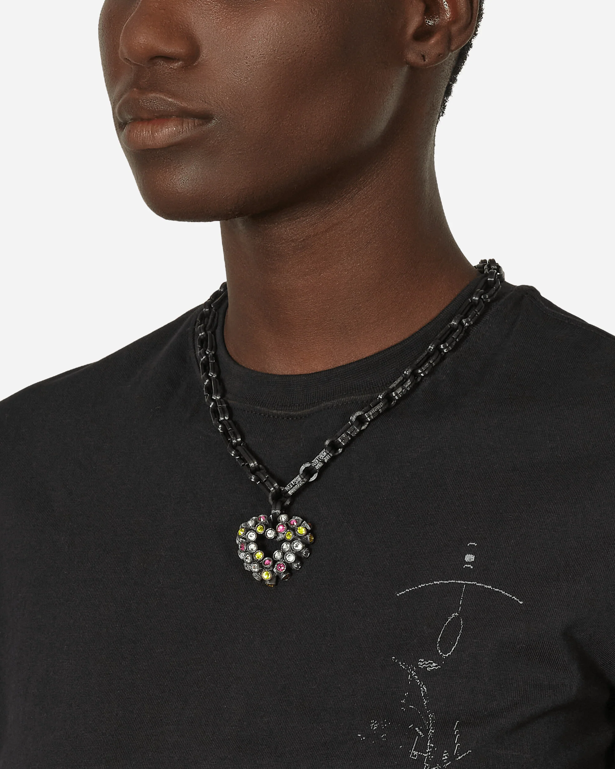 Crush Pendant Necklace Black - Image 4