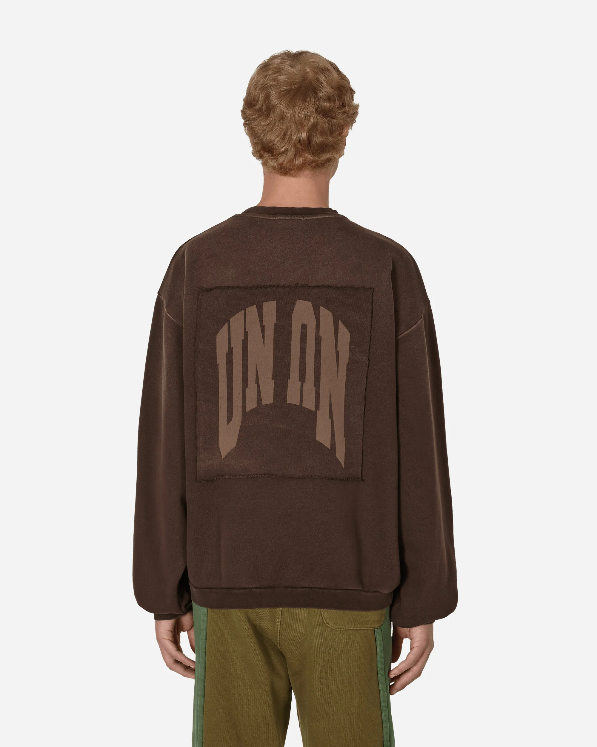 Boxy Crewneck Sweatshirt Brown - Image 3